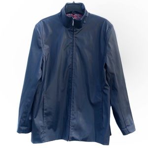 JLC New York Dark Blue Full Zip Outerwear Raincoat Urban Casual Jacket EUC XXL
